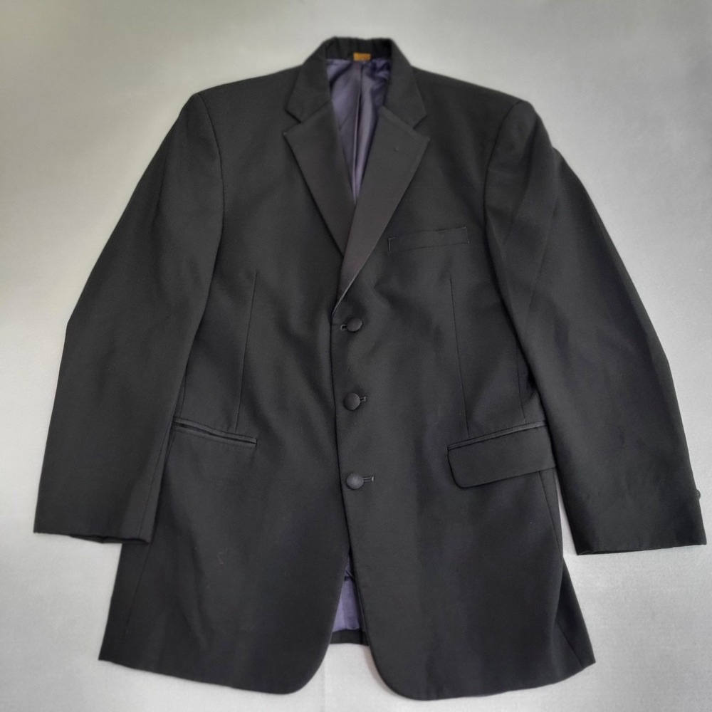 Black Chaps Ralph Lauren 3 Button 100% Wool Blazer Sports Coat Jacket Men's 39R
